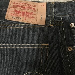 Levi new black button 501 jeans (size 38x36)